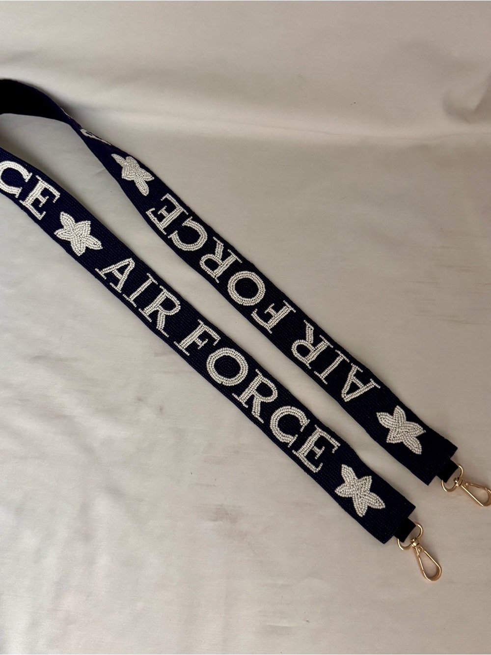 Air Force Navy Blue Beaded Accessory Strap